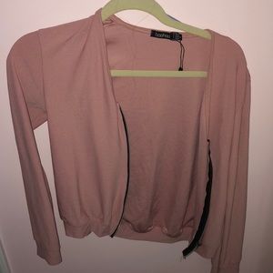 BOOHOO Light Pink Bomber Jacket